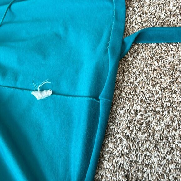 Vanity Fair Vintage 70s Green Teal Retro Tie Velour Robe Womens Medium - Picture 11 of 13